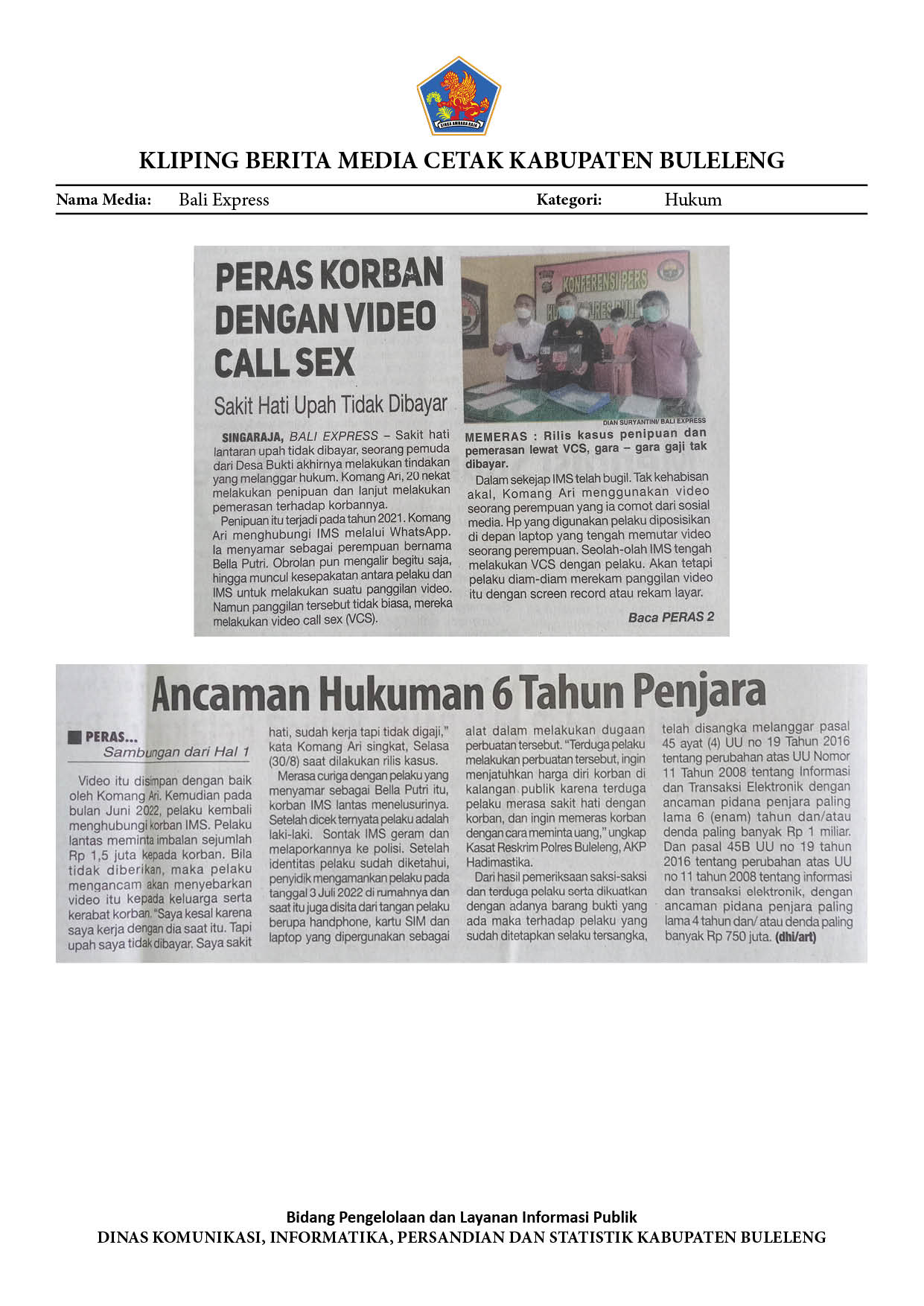 PERAS KORBAN DENGAN VIDEO CALL SEX